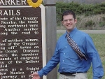 Bobby Richardson showing Olathe's Historical landmarks 2001