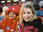 Cindy and friend at the Chiefs game