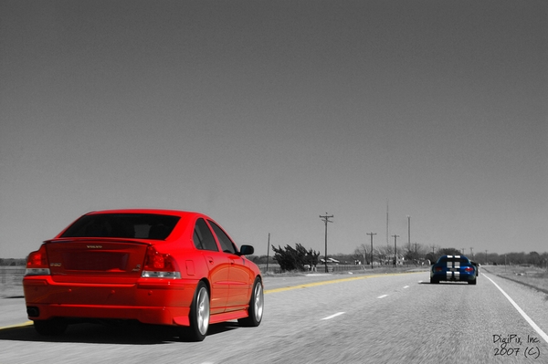 The Chase Passion Red - 2006 Volvo S60R\nHill Country Drive - July 2007