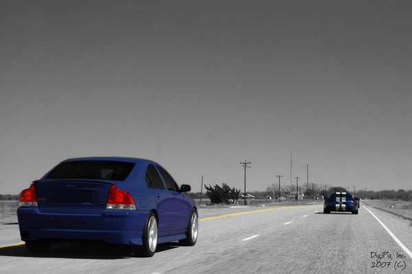 The Chase Magic Blue- 2006 Volvo S60R\nHill Country Drive - July 2007