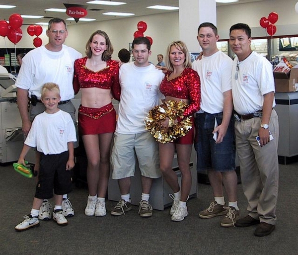 Kids Day with Chiefs Cheerleaders. Don't they look perky? 2001