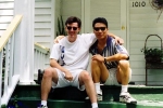 Sean and Jason, in front of my house Sept. 8, 1997.