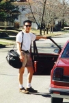 Heading to work as a social worker on a sunny day in 1998!