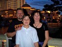 Danny, Ryan and Debbie in front of the Bellagio